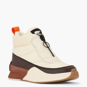 Sorel Women’s Out N About Puffy Zip Waterproof Boots In Chalk US Size 10